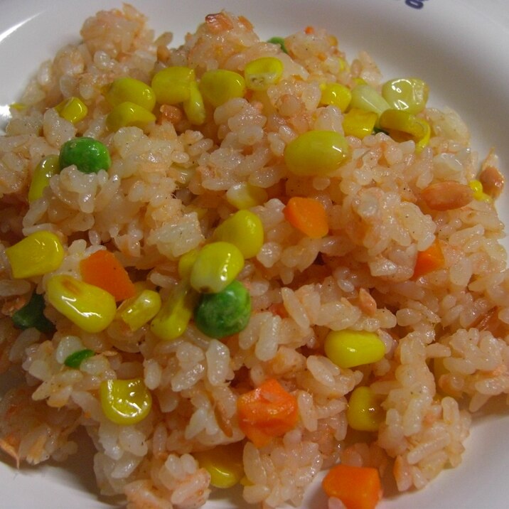 包丁まな板いらないよ~鮭ベジ炒飯★★